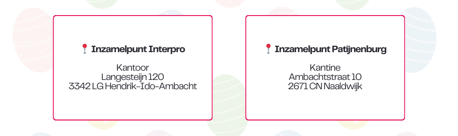 Inzamelpunten Westland Paasactie