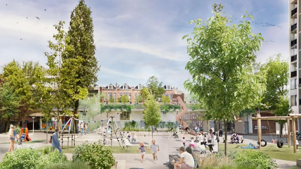 Impressie Ammersooisplein © De Urbanisten